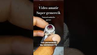 permata garnet umbalite 3carrat ring perak microsetting teper gemstone batuakik garnet permata [upl. by Idoj]