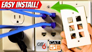 6 PORT DATA WALL PLATE INSTALL  QUICK amp EASY [upl. by Eshelman382]