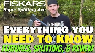 Fiskars X27 Super Splitting Axe 36quot 7884 Features Splitting amp Review 36inch Maul Chopping Wood [upl. by Bria]