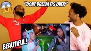 Miley Cyrus amp Ariana Grande  Dont Dream Its Over ARI FORGETS TO SING [upl. by Nnylak]