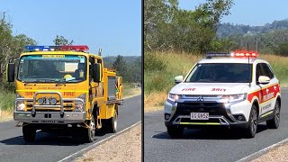 Rare QFRS BZ1 and RFSQ CLMT51 responding  Multi Alarm Bushfire [upl. by Harrad]