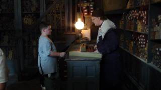 Matthew getting his WAND at Ollivanders in Harry Potter Wizarding World [upl. by Venezia]