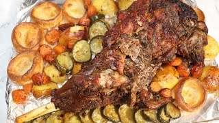 Roasted Lamb legOven Baked Lamb leg by Easy Meals [upl. by Notac724]