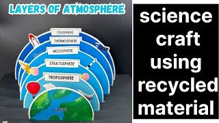 science craft using recycled materials  layers of atmosphere science model [upl. by Ultima426]