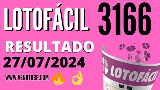 🍀 Resultado Lotofácil 3166 [upl. by Chadbourne]