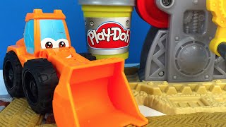 PLAY DOH DIGGIN RIGS CHUCK Y SUS AMIGOS MOLINO DE LADRILLOS PHILLIP LA CARGADORA FRONTAL SALLY [upl. by Ateerys]