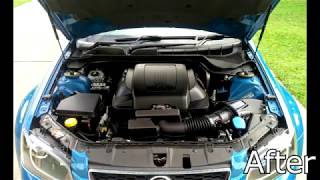 2012 Holden Commodore SV6 VE 2 SIDI Sedan 36L  SS Inductions Growler CAI before and after [upl. by Ahterod]