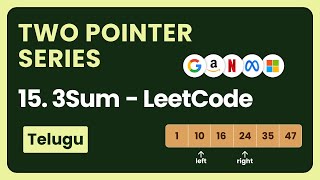 3Sum Leetcode in Telugu  DSA in Python [upl. by Fayth600]