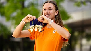 Persmoment Femke Bol  EK Atletiek München [upl. by Lavern]