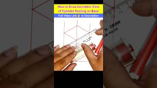 How to draw Isometric View of Cylinder  shorts tiklesacademy [upl. by Viguerie437]