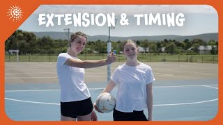 Extension and Timing  Netball Drills Ep15 [upl. by Tali]