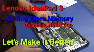 How To Upgrade SSD amp Memory Lenovo Ideapad 3 156 Laptop [upl. by Aluino]