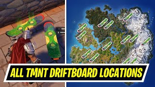 Fortnite All TMNT Driftboard locations  Where to find TMNT Hoverboard in Fortnite Chapter 5 Season [upl. by Yllrebmik]