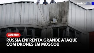 RÚSSIA ENFRENTA GRANDE ATAQUE COM DRONES EM MOSCOU [upl. by Elizabeth598]