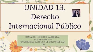 Clase Derecho Internacional Público Derecho Ambiental Unidad XIII Universidad Católica de Cuyo [upl. by Dun]