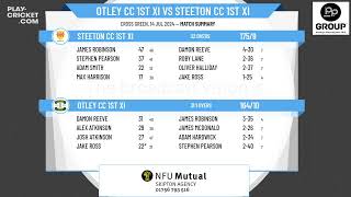 Otley CC 1st XI v Steeton CC 1st XI [upl. by Lona]