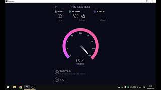 Speedtest digi fibra smart 1gbps [upl. by Etselec490]