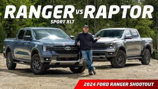 2024 Ford Ranger Sport XLT vs Ranger Raptor [upl. by Ynohtnael]