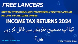 Income Tax Return Free Lancers [upl. by Armallas525]