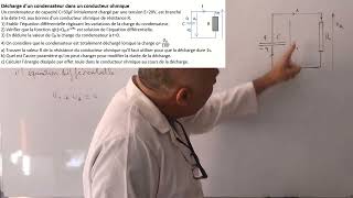 Décharge dun condensateur dans un conducteur ohmique [upl. by Ytsur]