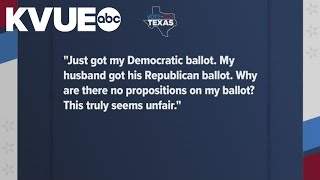 Texas primary election Why are there no propositions on the Democratic ballot [upl. by Eve]