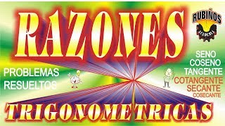 RAZONES TRIGONOMÉTRICAS DE UN ÁNGULO AGUDO problemas resueltos [upl. by Mackey632]