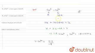 Select the correct statement for non stoichiometric cuprous oxide Cu18O [upl. by Adnilemre60]