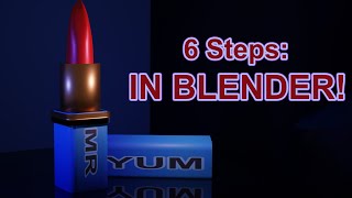 Blender Lipstick Tutorial Simple 6step Process [upl. by Victoir]