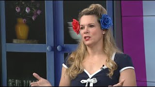 Navy Pilot Becomes PinUp And Interviewed On TV [upl. by Nohsyt489]