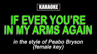 Karaoke  If Ever Youre In My Arms Again Female Key [upl. by Keldon]