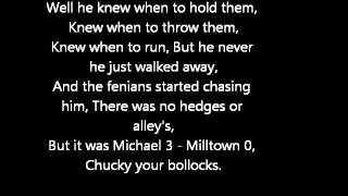 Loyalist  Michael 3 Milltown 0 Lyrics [upl. by Noed628]