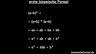 Binomische Formeln  erste  Tutorial [upl. by Trescha247]