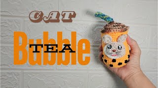 Auntie Nats Crochet  Bubble  Boba Tea Squishy Series  6  Cat Bubble  Boba Tea [upl. by Raseda694]