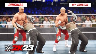 WWE 2K23 I Made “NEW” Moves “Original vs My Version” Comparison [upl. by Orban554]