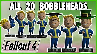 ALL 20 Bobbleheads Guide  Fallout 4 [upl. by Airdnaed251]