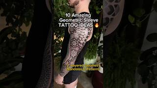 10 Geometric Sleeve Tattoo Ideas🔥 [upl. by Kirschner]