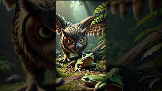 Owl in Action shorts animals owl ai [upl. by Rodrique912]