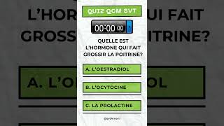 QUIZ QCM SVT Quelle est l’hormone qui fait grossir la poitrine shorts poitrine svt svtameni [upl. by Aidole]