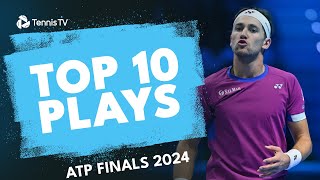 Ruuds OneHanded Backhand Alcaraz Defence amp More  Top 10 Plays From Nitto ATP Finals 2024 [upl. by Eitra]