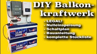 ☀️ DIY Solaranlage mit 5kWh Speicher  Schaltplan Stückliste  michaswerkstatt [upl. by Lisle673]