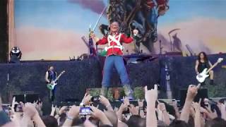 Iron Maiden  The Trooper Live  Letnany Airport Prague 2062018 [upl. by Erdnaxela]