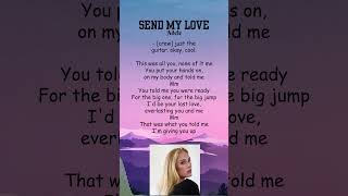 Adele  Send My Love Lyrics shorts [upl. by Nodnrb763]