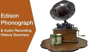 Edison Phonograph  Gramophone amp Audio Recording History [upl. by Ahseekal]