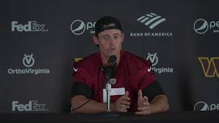 P Tress Way Speaks to the Media After the Final Camp Practice of the Week  Washington Commanders [upl. by Anirbas65]