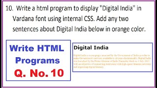 HTML Programs Q10  HSC IT online Exam March 2023 [upl. by Resarf]