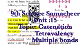 Features of Carbon Catenation Tetravalency Multiple bonds  9th science samacheer  Unit15  CVG [upl. by Cud434]