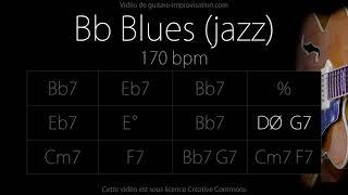 Bb Blues JazzSwing feel 170 bpm  Backing Track [upl. by Noel16]