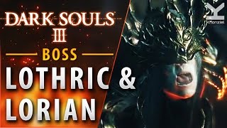 Dark Souls III  Boss  Lothric amp Lorian  Lothric Castle [upl. by Anirac]