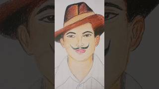 Bhagat Singh🫡 drawing please subscribebhagatsingh drawing art potrait trending shorts [upl. by Atla]