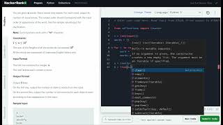 Hackerrank Python Solution 5 Collections  Python WordOrder [upl. by Zak]